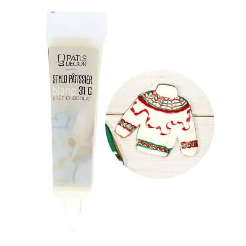Stylo pâtissier blanc